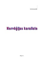 Referāts 'Norvēģijas karaliste', 1.