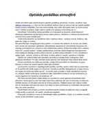 Konspekts 'Optiskās parādības atmosfērā', 1.