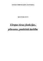 Referāts 'Eiropas tiesa: funkcijas, pilnvaras, praktiskā darbība', 1.