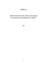 Referāts 'Operatīvās un finanšu sviras loma peļņas paaugstināšanā uzņēmumā SIA "Freko"', 1.