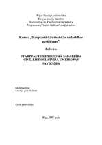 Konspekts 'Starptautiski tiesiskā sadarbība civillietās Latvijā un Eiropas Savienībā', 1.