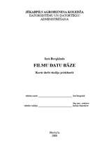 Referāts 'Filmu datu bāze', 1.