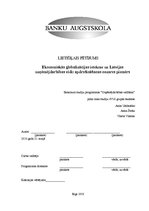 Referāts 'Ekonomiskās globalizācijas ietekme uz Latvijas uzņēmējdarbības vidi', 1.