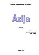 Referāts 'Āzija', 1.