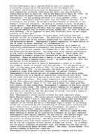 Eseja 'Essay on William Shakespeares Life', 1.