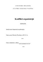 Referāts 'Konflikti organizācijā', 1.