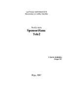 Referāts 'Sponsorēšana "Tele2"', 1.