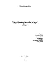 Referāts 'Magnētisko spēku mikroskops', 1.