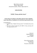 Konspekts 'Eiropa 19.gadsimtā un 20.gadsimta sākumā: Vācijas reālpolitika, jaunais imperiāl', 1.