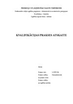 Prakses atskaite 'Lietvedības prakses atskaite', 1.