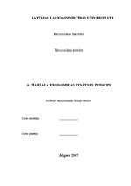 Referāts 'A.Maršala izvirzītie ekonomikas zinātnes principi', 1.