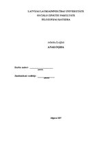 Referāts 'Analoģija', 1.