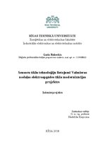 Referāts 'Sensoru tīklu tehnoloģiju lietojumi Valmieras nodaļas elektroapgādes tīkla moder', 1.