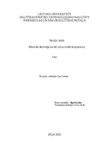 Eseja 'Mana kā skolotāja sociāli emocionālā kompetence', 1.