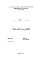 Referāts 'Funkcionālie piena produkti', 1.