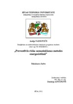 Diplomdarbs 'Preventīvās riska samazināšanas metodes energosistēmā', 1.