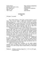 Paraugs 'Tiesvedības materiāli', 1.