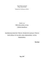 Konspekts 'Ražošanas resursu tirgus. Ienākumu sadale', 1.