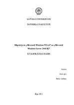 Diplomdarbs 'Migrācija no "Microsoft Windows NT 4.0" uz "Microsoft Windows Server 2008 R2"', 1.