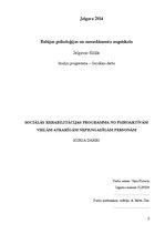 Referāts 'Sociālās rehabilitācijas programma no psihoaktīvām vielām atkarīgām nepilngadīgā', 2.
