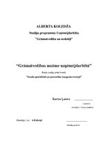 Eseja 'Grāmatvedības nozīme uzņēmējdarbībā', 1.