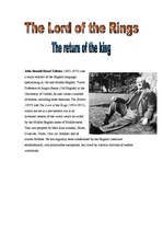 Konspekts 'John Ronald Reuel Tolkien "The Lord of the Rings "The Return of the King""', 1.