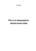 Eseja 'Pilis un to atspoguļojums latviešu tautas teikās', 1.