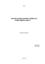 Referāts 'Jauniešu iespējas iesaistīties politikā, pēc  vidējās izglītības ieguves', 1.