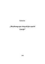 Referāts 'Mazākumgrupu integrācijas aspekti Latvijā', 1.