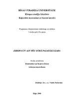 Konspekts 'Eiropa un ASV pēc Otrā pasaules kara', 1.