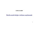 Referāts 'Darba motivācijas sistēma uzņēmumā', 1.