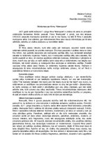 Eseja 'Pārdomas par filmu “Metropole”', 1.