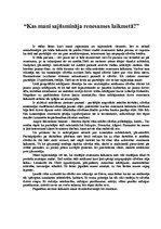 Eseja 'Kas mani sajūsmina renesanses laikmetā?', 1.