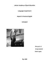 Referāts 'Volleyball', 1.