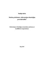 Referāts 'Informācijas tehnoloģiju izmantošana pārrunu ar kandidātiem organizēšanā', 1.