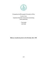Eseja 'History of Political Parties in Slovakia after 1989', 1.
