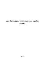 Eseja 'Cilvēktiesību nozīme Latvijas tiesību sistēmā', 1.