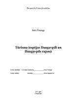 Referāts 'Tūrisma iespējas Daugavpilī un Daugavpils rajonā', 1.