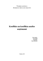 Referāts 'Konflikts un konflikta analīze uzņēmumā', 1.