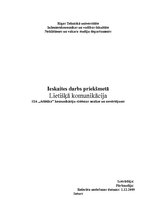 Referāts 'Sporta kluba komunikāciju sistēmas novērtējums', 1.