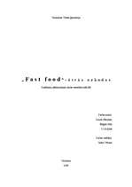 Referāts 'Fast food - ātrās uzkodas', 1.