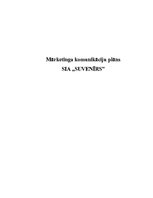 Referāts 'Mārketinga komunikāciju plāns SIA "Suvenīrs"', 1.
