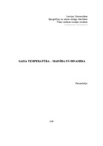 Konspekts 'Gaisa temperatūra - mainība un dinamika', 1.