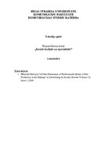 Konspekts '"Jauna profesionāļu paaudze nozīmē jaunu profesiju veidošanos" - Debora Morisone', 1.