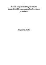 Referāts 'Valsts un pašvaldību privatizēto daudzdzīvokļu namu apsaimniekošanas problēmas', 1.