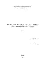 Referāts 'Mutes dobuma higiēna, izplatītākās zobu slimības un to cēloņi', 1.
