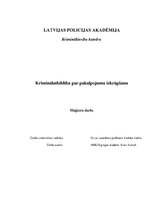 Diplomdarbs 'Kriminālatbildība par pakalpojumu izkrāpšanu', 1.