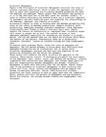 Eseja 'Scientific Managament', 1.