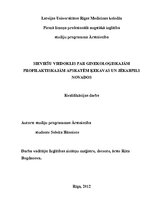 Diplomdarbs 'Sieviešu viedoklis par ginekoloģiskajām profilaktiskajām apskatēm Ķekavas un Jēk', 1.