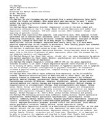 Eseja 'Major Depressive Disorder', 1.